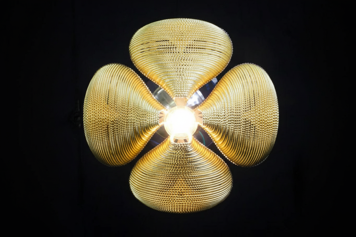 레드 골드 클로버 메시 샹들리에 | Clft85200