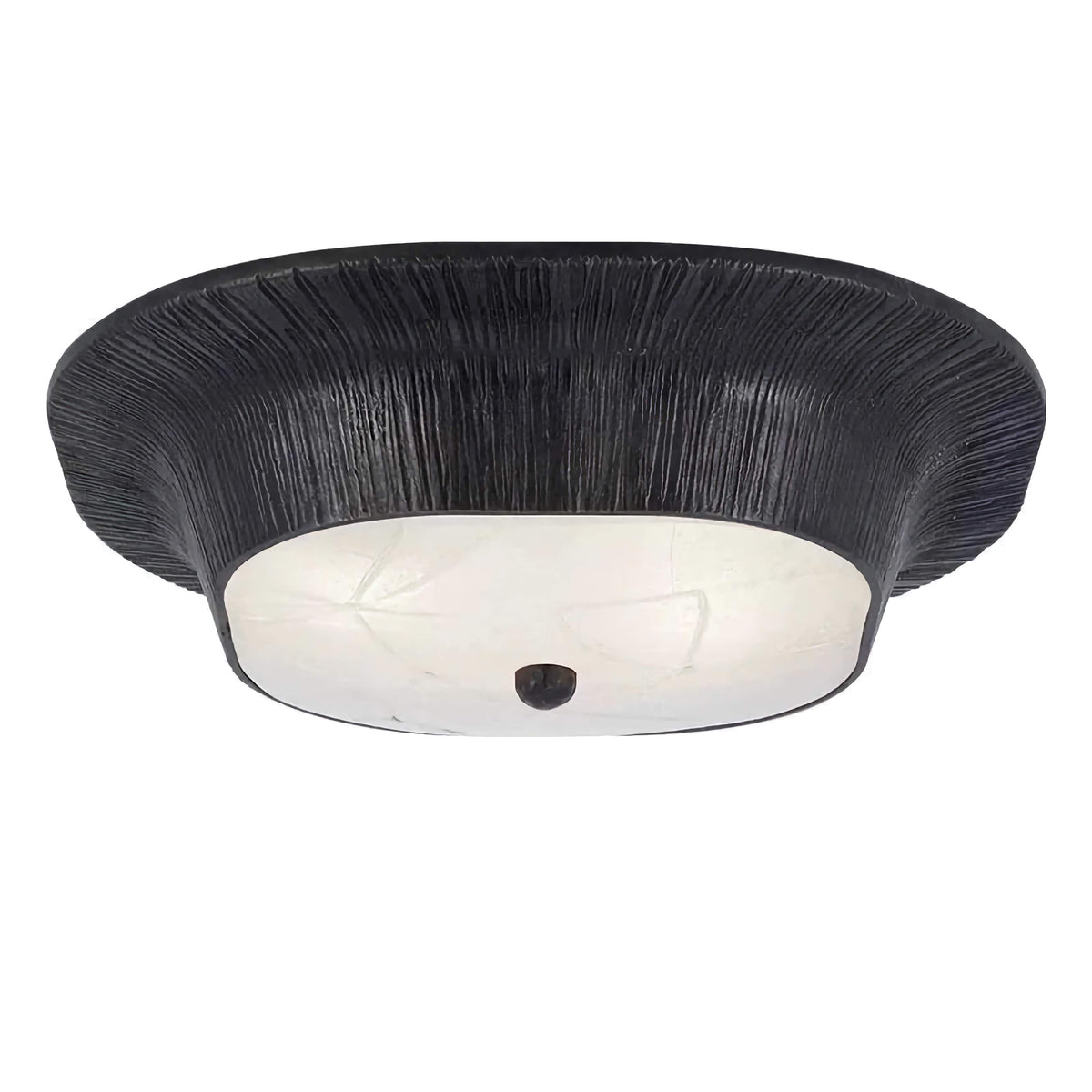 Resin Flush Mount Ceiling Light | Textured Gold Low-profile Modern Transitional Bedroom & Hallway Casalolalights Luxury