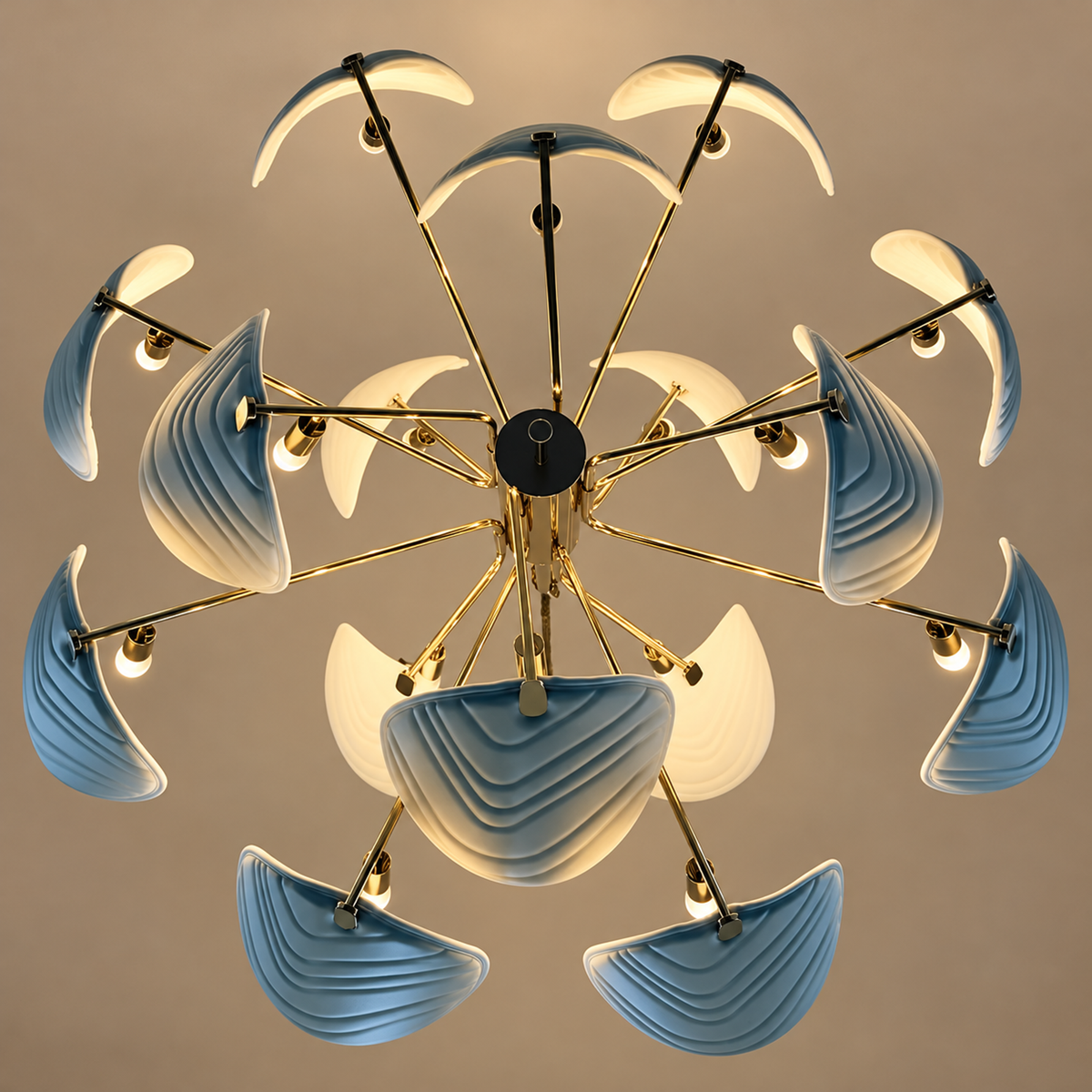 Large Chandelier - Retro Glass Bloom Casalola Lights Luxury Lamps for Interior Designers