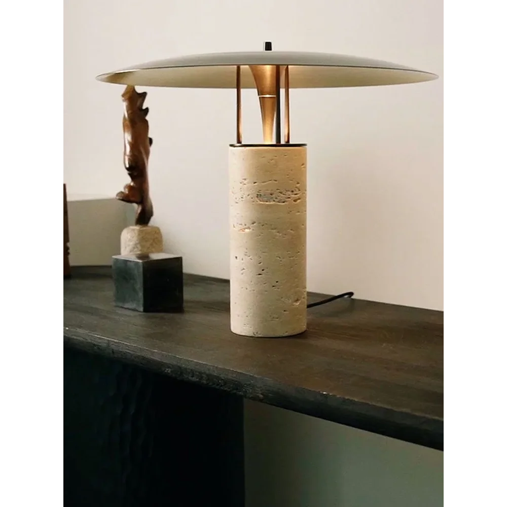 Nordic Designer Retro Cave Stone Led Marble Table Lamp | Modern Minimalist | Perfect for Living Room Study Bedroom