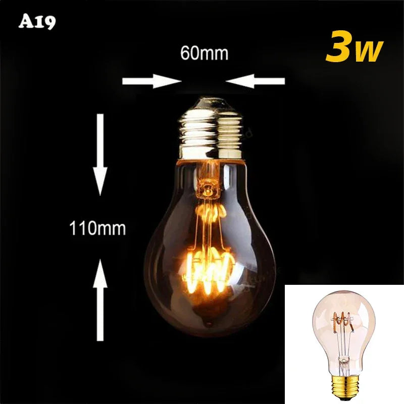 Retro Vintage Led Filament Bulb | Warm White Dimmable Decorative Light for Living Room Bedroom or Industrial Spaces