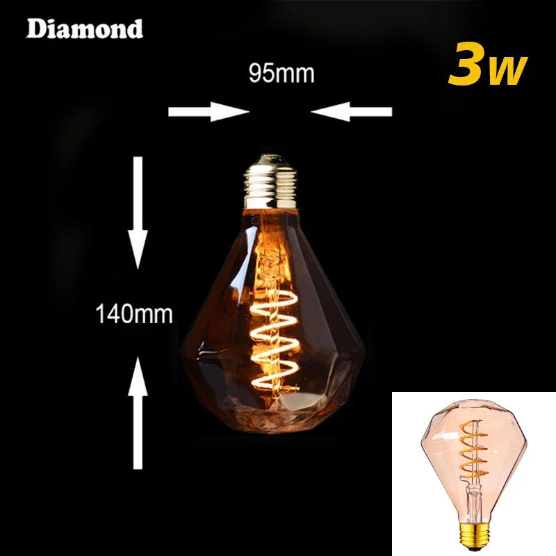 Retro Vintage Led Filament Bulb | Warm White Dimmable Decorative Light for Living Room Bedroom or Industrial Spaces