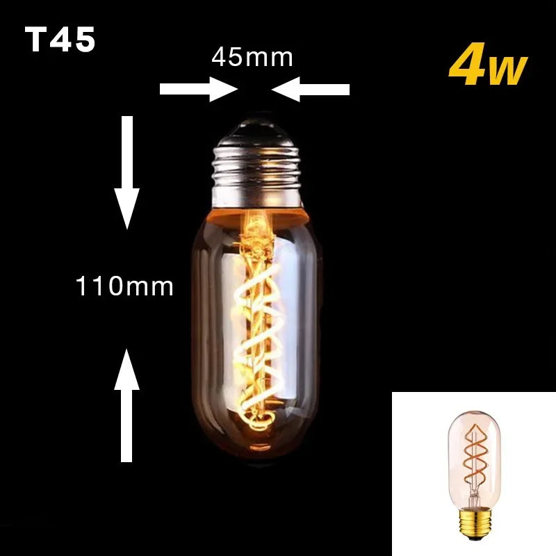 Retro Vintage Led Filament Bulb | Warm White Dimmable Decorative Light for Living Room Bedroom or Industrial Spaces