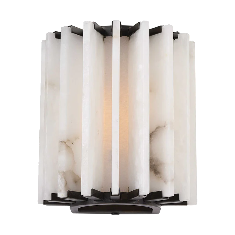 Ribbed Alabaster Panel Sconce | Architectural Wall Light