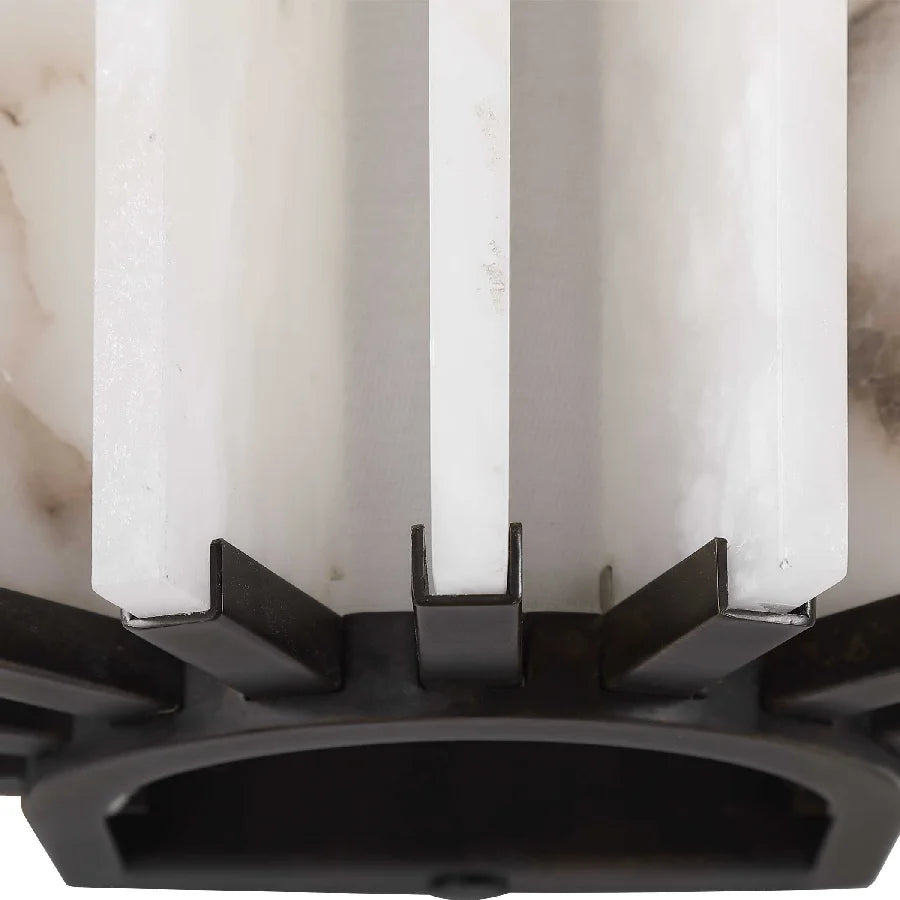 Ribbed Alabaster Panel Sconce | Architectural Wall Light