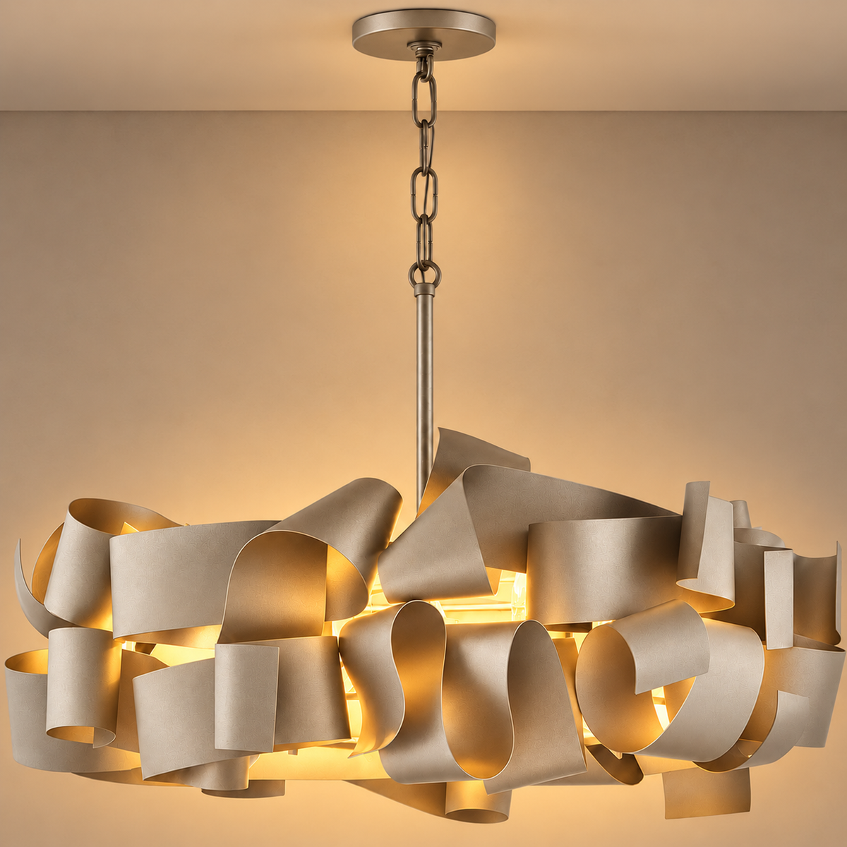 Modern Chandelier - Iron Ribbons Casalola Lights Luxury Lamps for Interior Designers