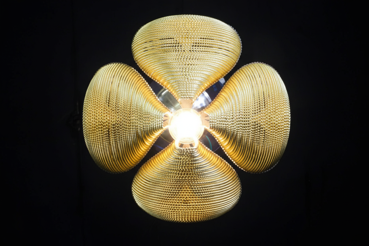 LUSTER OD RUŽIČASTOG ZLATA S MREŽASTIM DIZAJNOM DETELINE | CLFT85200B