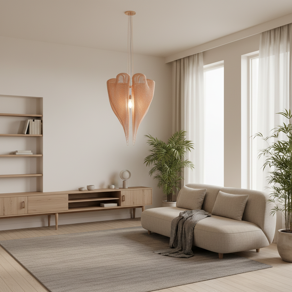 LUSTER OD RUŽIČASTOG ZLATA S MREŽASTIM DIZAJNOM DETELINE | CLFT85200B