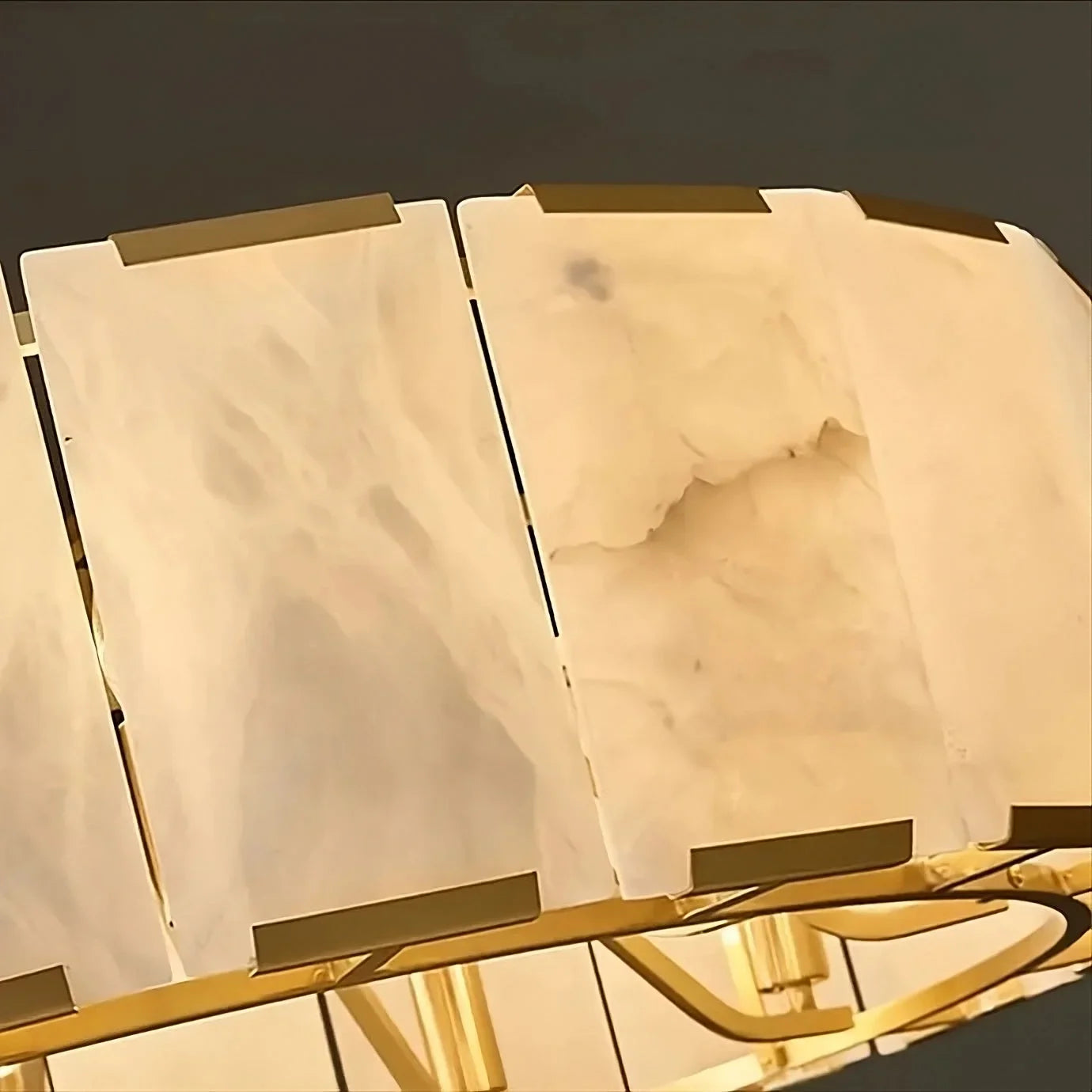 Alabaster Drum Chandelier – Round Copper Natural Stone Pendant Light Casalolalights Luxury Lamps for Interior Designers