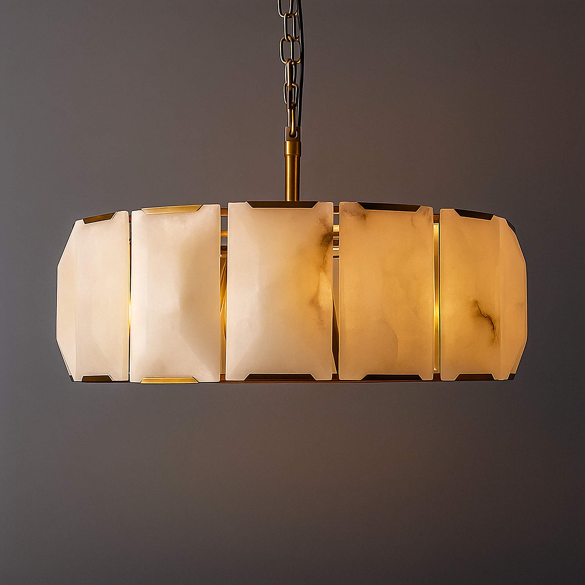 ROUND ALABASTER HALO CHANDELIER | CLPORH022