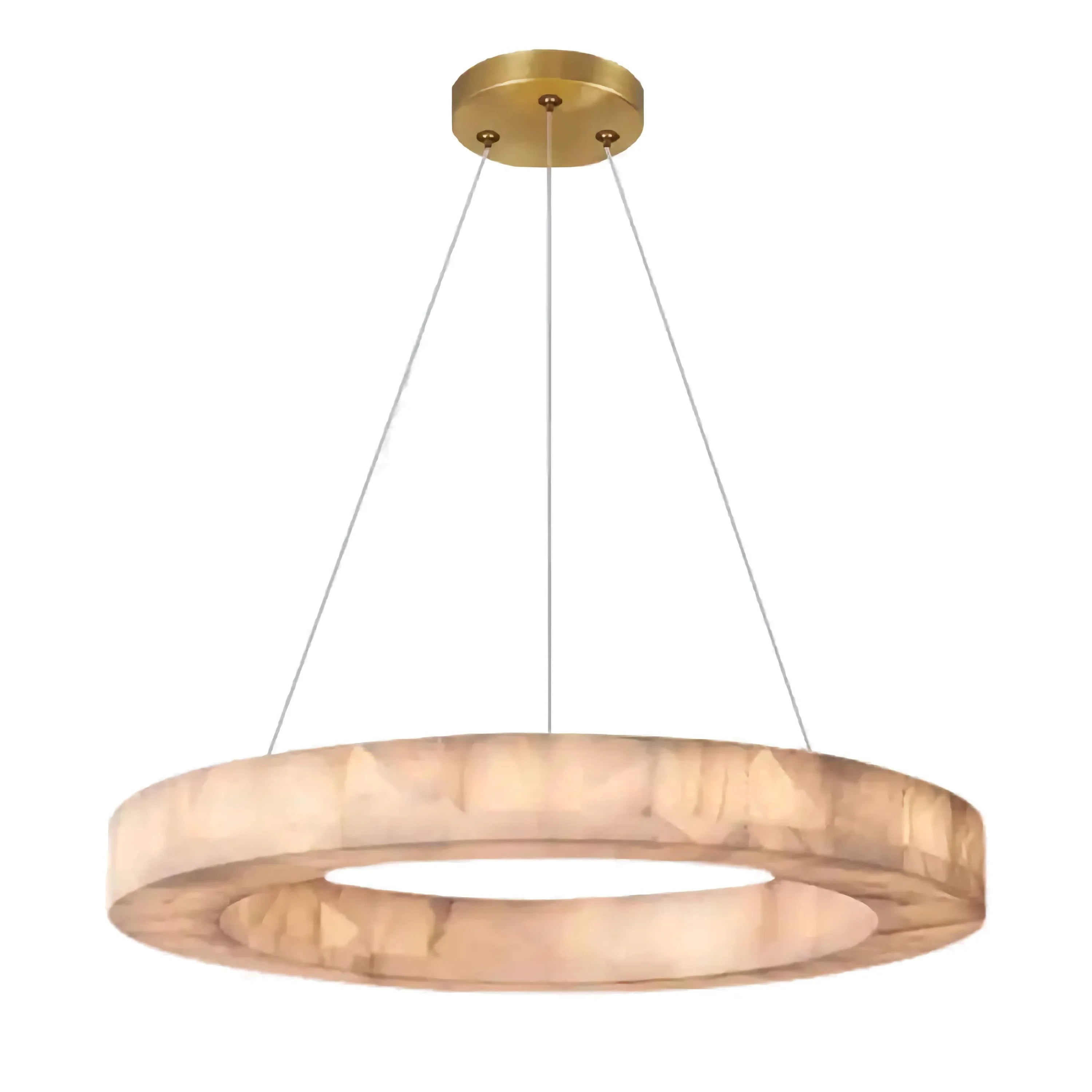 Rivage Round Alabaster Chandelier | Marble for Luxury Homes | Lighting Kitchen Living Room Stairs