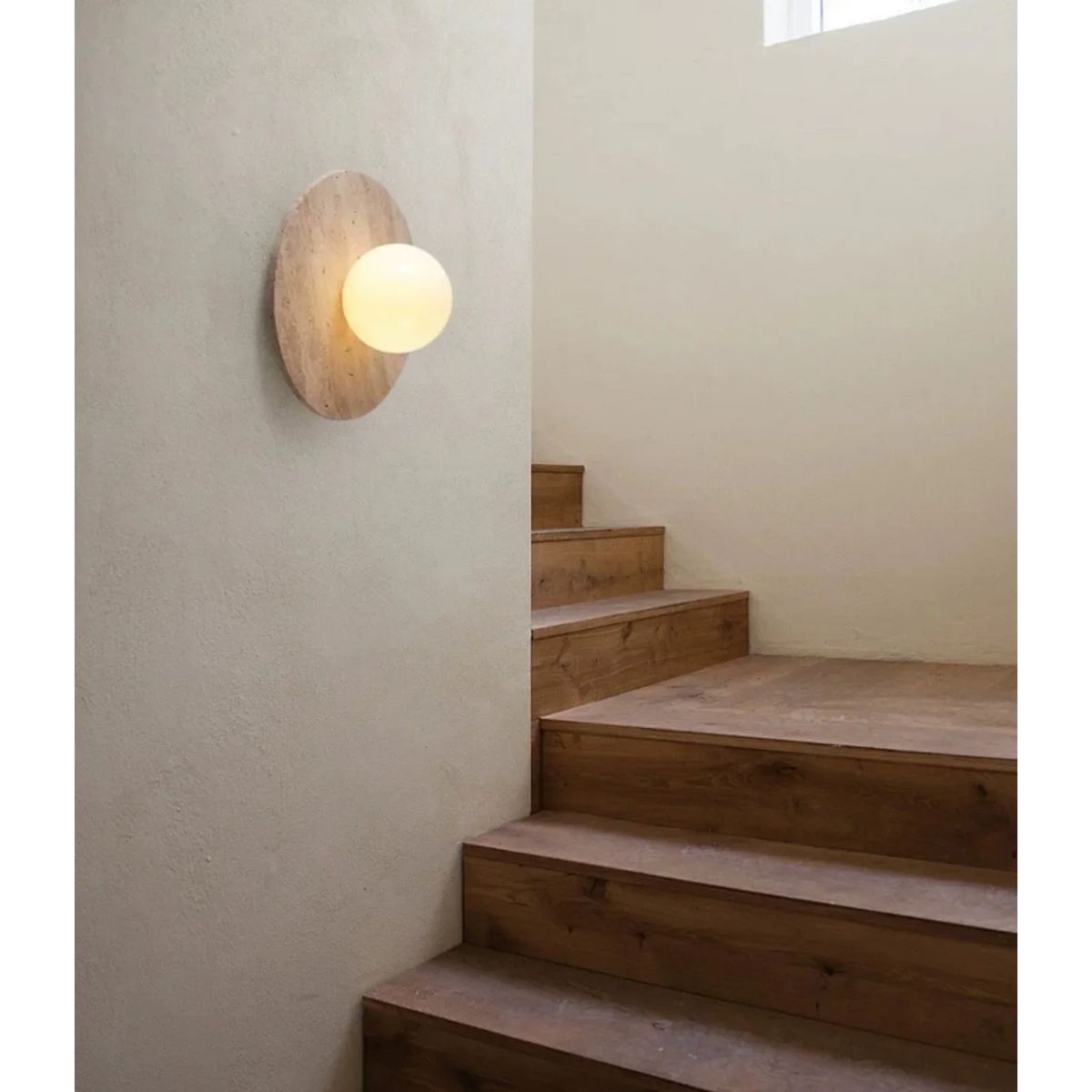 Marble Wall Light 28cm | Round Natural Stone Sconce Modern Minimalist Living Room & Hallway Casalolalights Luxury Lamps