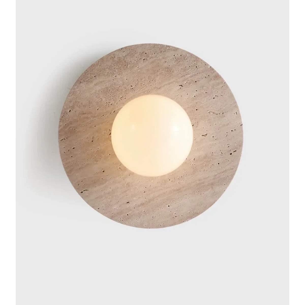 Marble Wall Light 28cm | Round Natural Stone Sconce Modern Minimalist Living Room & Hallway Casalolalights Luxury Lamps