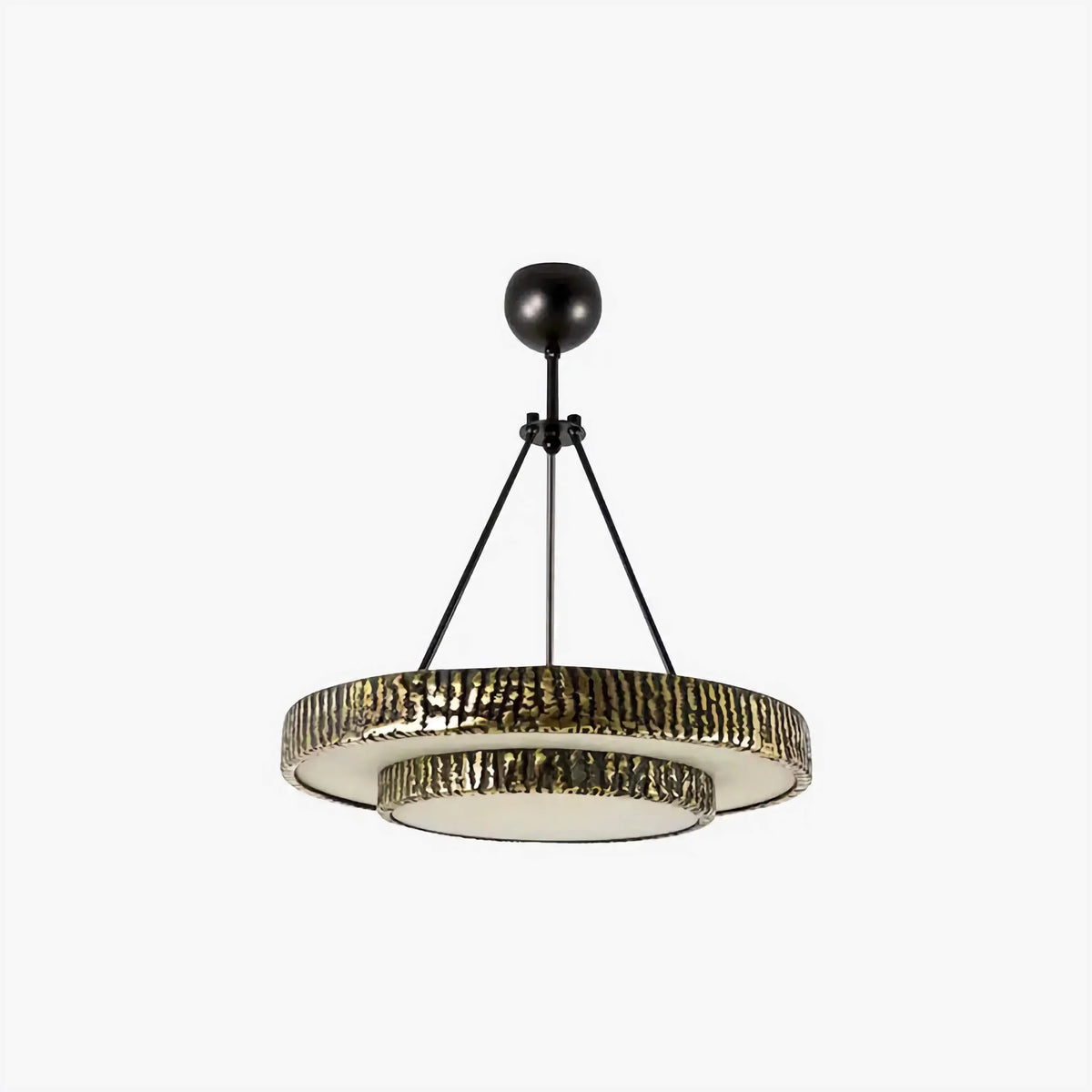 Round Alabaster & Brass Tiered Chandelier | Two-tier Stone Discs 89cm Wabi-sabi Modern Entry Casalolalights Luxury