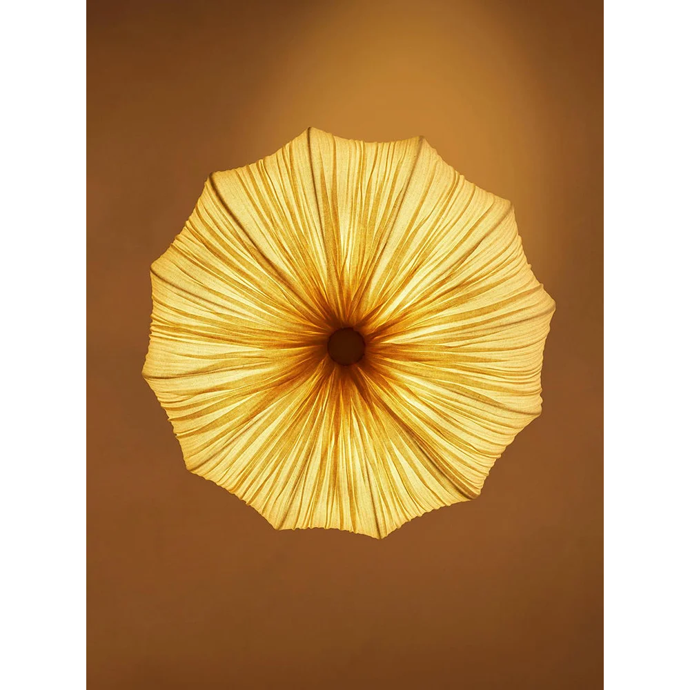 Wabi-sabi Pleated Fabric Pendant Light – Organic Modern Sculptural Chandelier Casalolalights Luxury Lamps for Interior