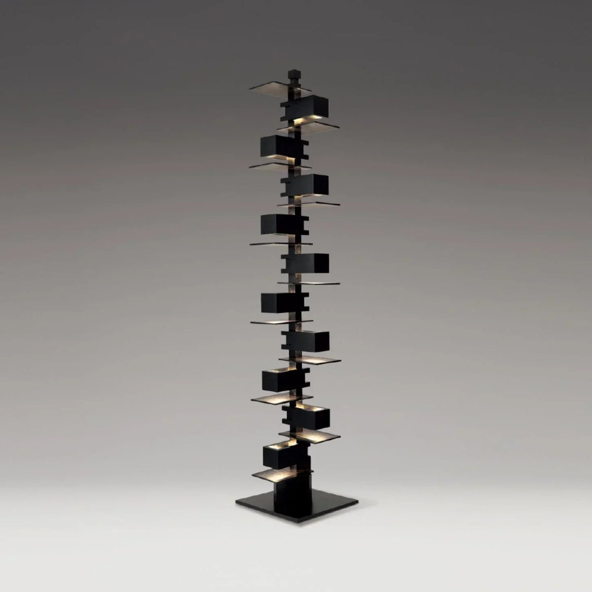 Wood & Iron Floor Lamp | Sculptural Mid-century Dimmable Table or Foyer Study Living Casalola Lights Luxury Lamps