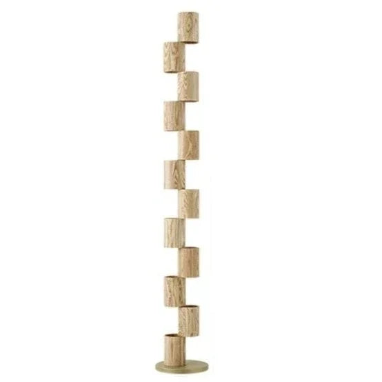 Solid Wood Floor Lamp | Sculptural Natural-grain Japandi Minimalist Living Room & Bedroom Casalolalights Luxury Lamps