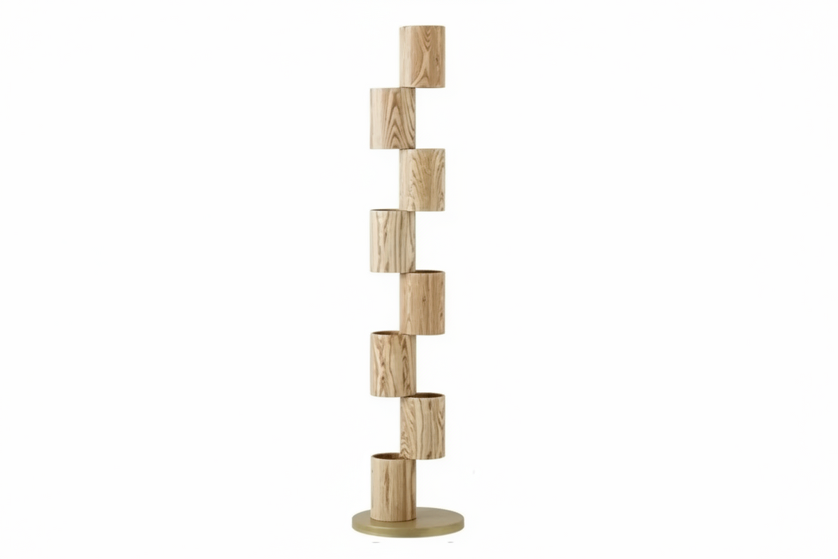 Solid Wood Floor Lamp | Sculptural Natural-grain Japandi Minimalist Living Room & Bedroom Casalolalights Luxury Lamps