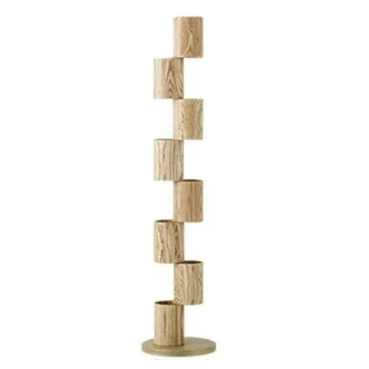 Solid Wood Floor Lamp | Sculptural Natural-grain Japandi Minimalist Living Room & Bedroom Casalolalights Luxury Lamps
