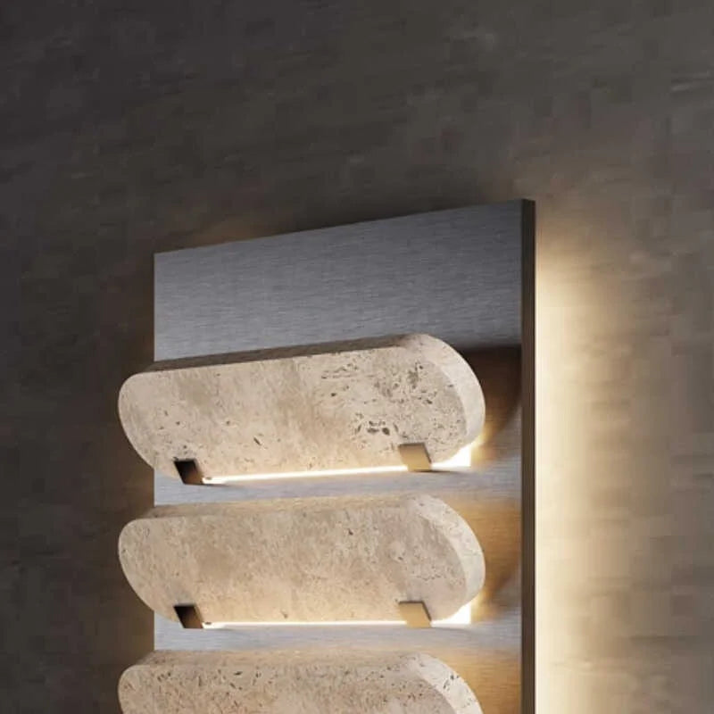 Travertine Stack Wall Sconce | French Modern Dimmable Light
