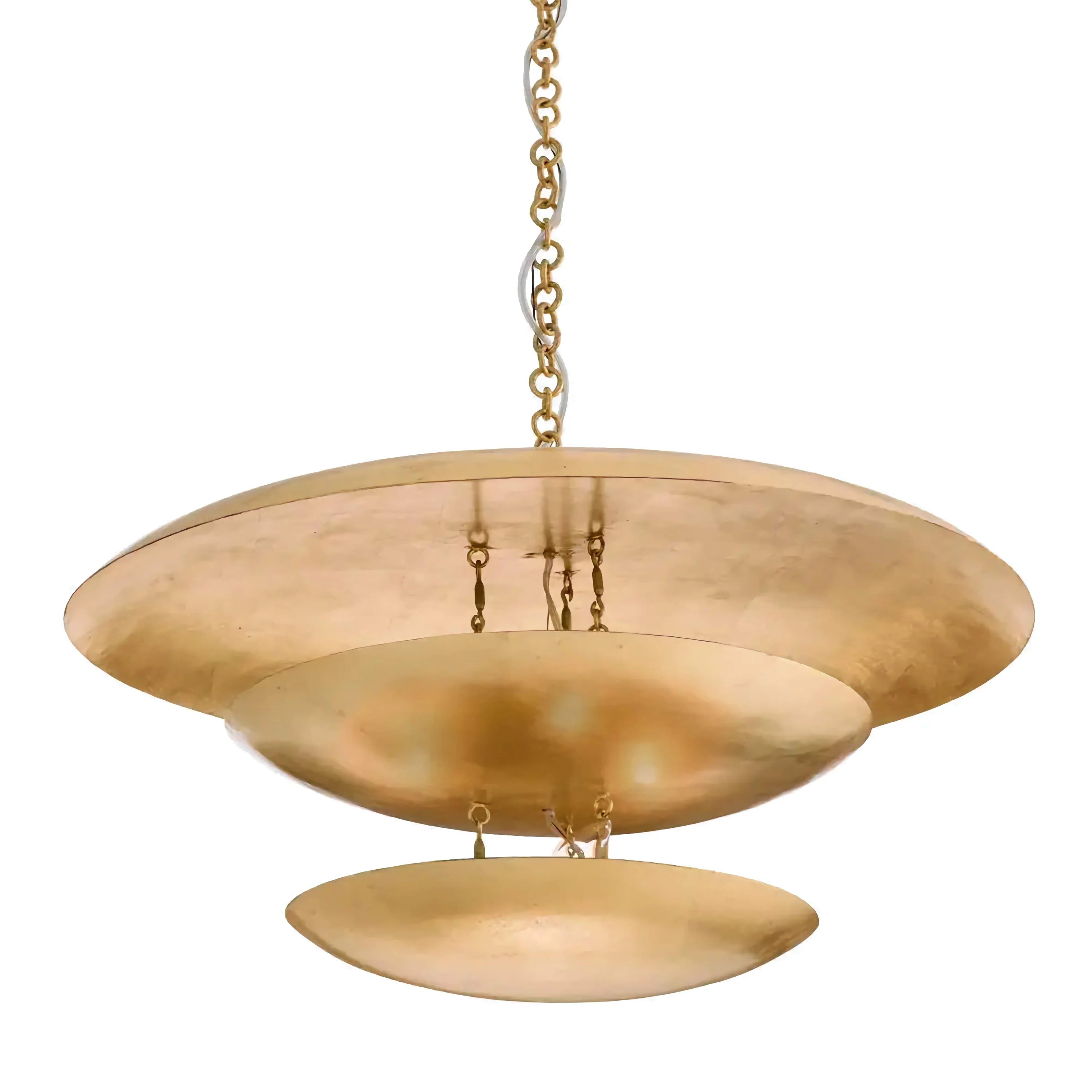 Sculptural Gold Tiered Chandelier – Modern Statement Lighting