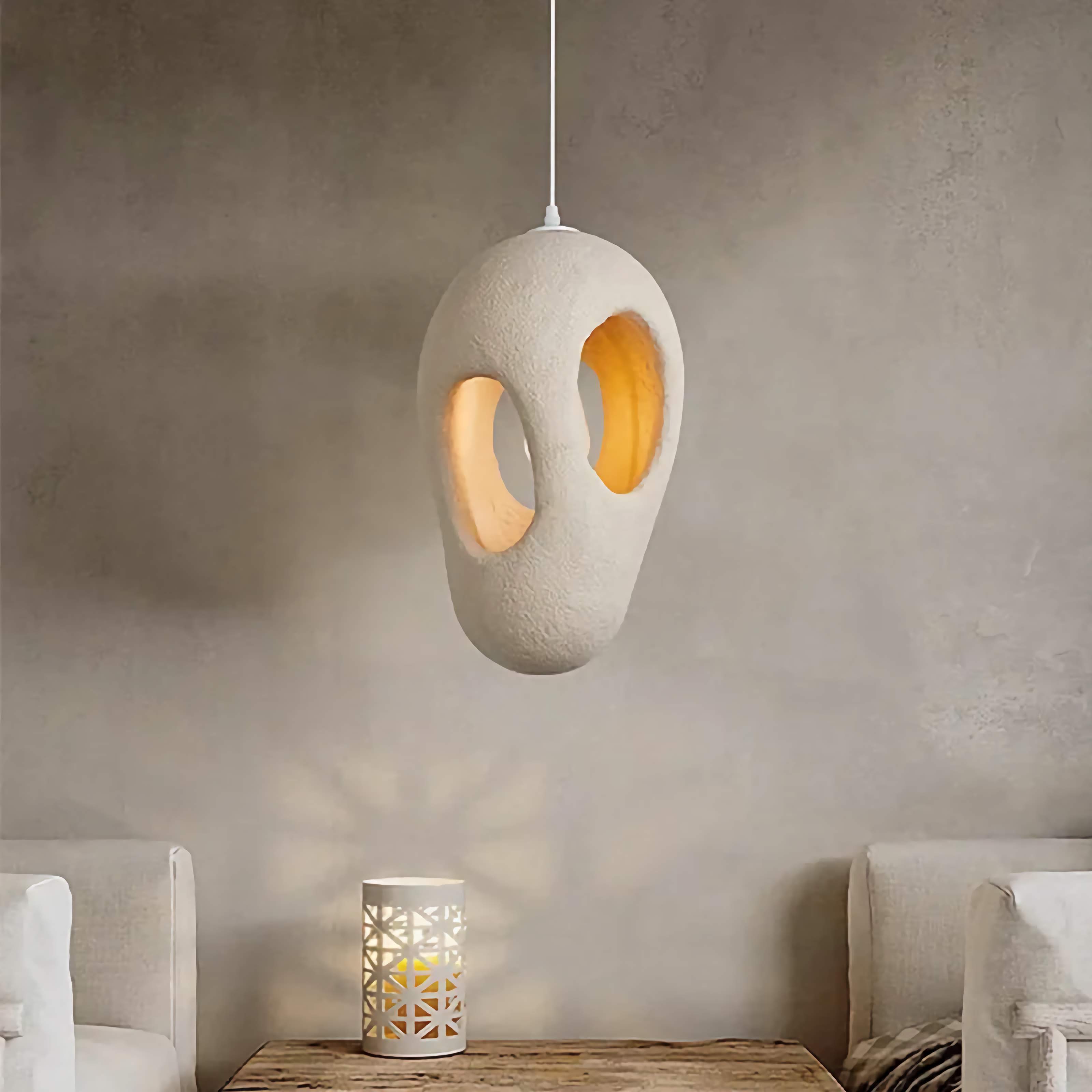 Sculptural Japandi Pendant Lamp Resin Light Fixtures for Dining Room Kitchen Living Casalolalights Luxury Lamps
