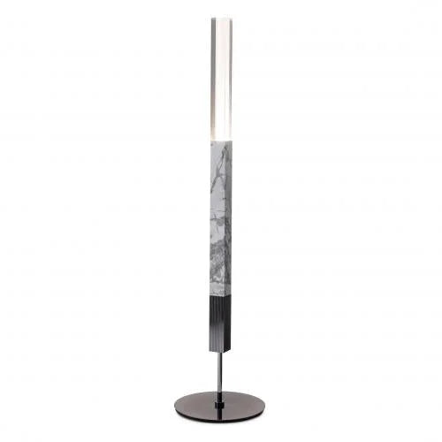 Sculptural Marble Torchiere Floor Lamp | Dimmable Led Light