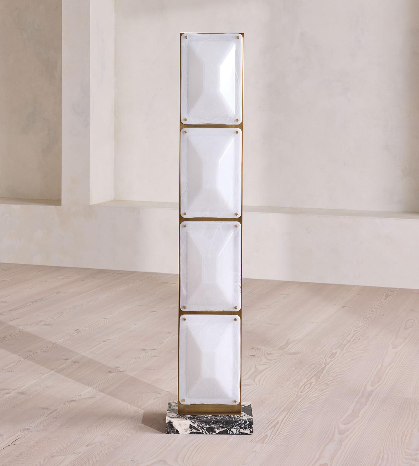 Sculptural Glass & Brass Floor Lamp | Casalola Casalolalights Luxury Lamps for Interior Designers