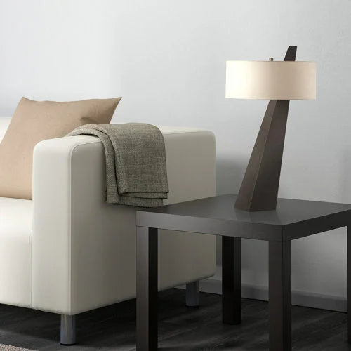 Faceted Black Geometric Table Lamp | Atelier Forma Sculptural Statement Piece