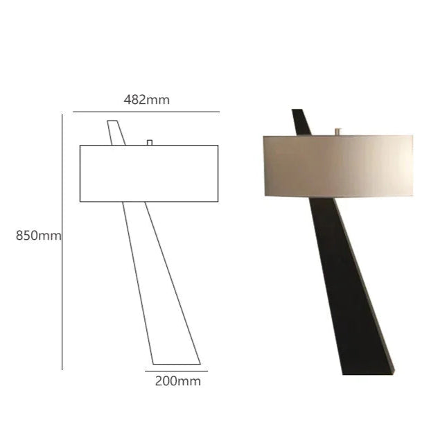 Faceted Black Geometric Table Lamp | Atelier Forma Sculptural Statement Piece