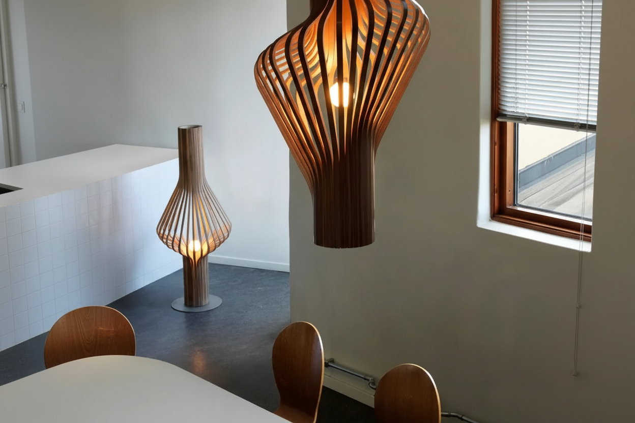 Scandinavian Bentwood Floor Lamp | Organic Sculptural Form Casalolalights Luxury Lamps for Interior Designers