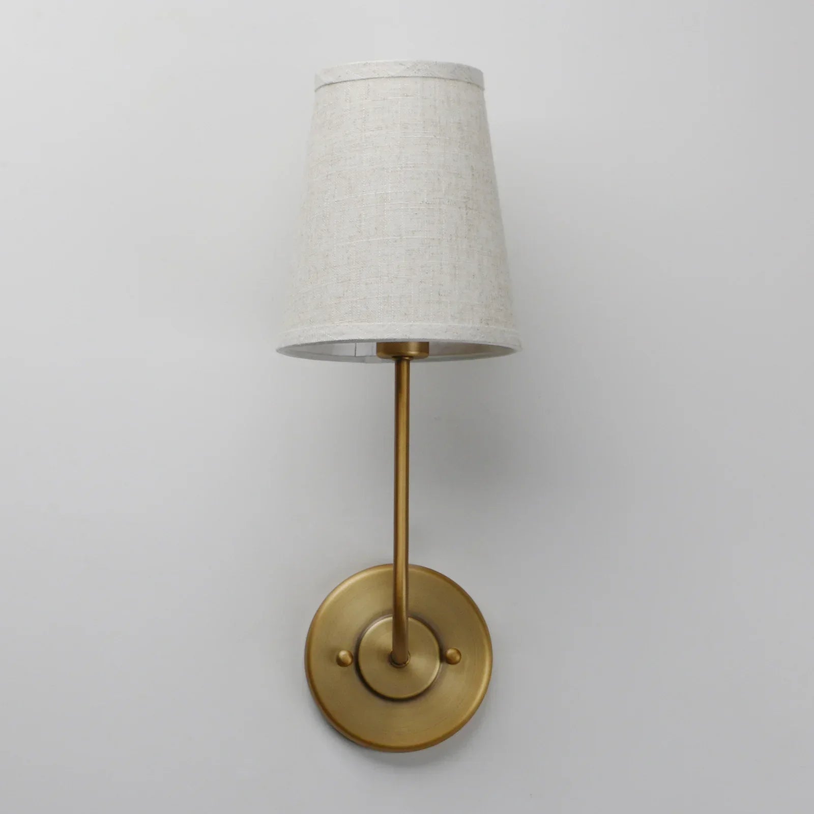 Classical Iron Wall Lamp with Fabric Shade Elegant Dual Light Mounted Fixture for Bedroom,