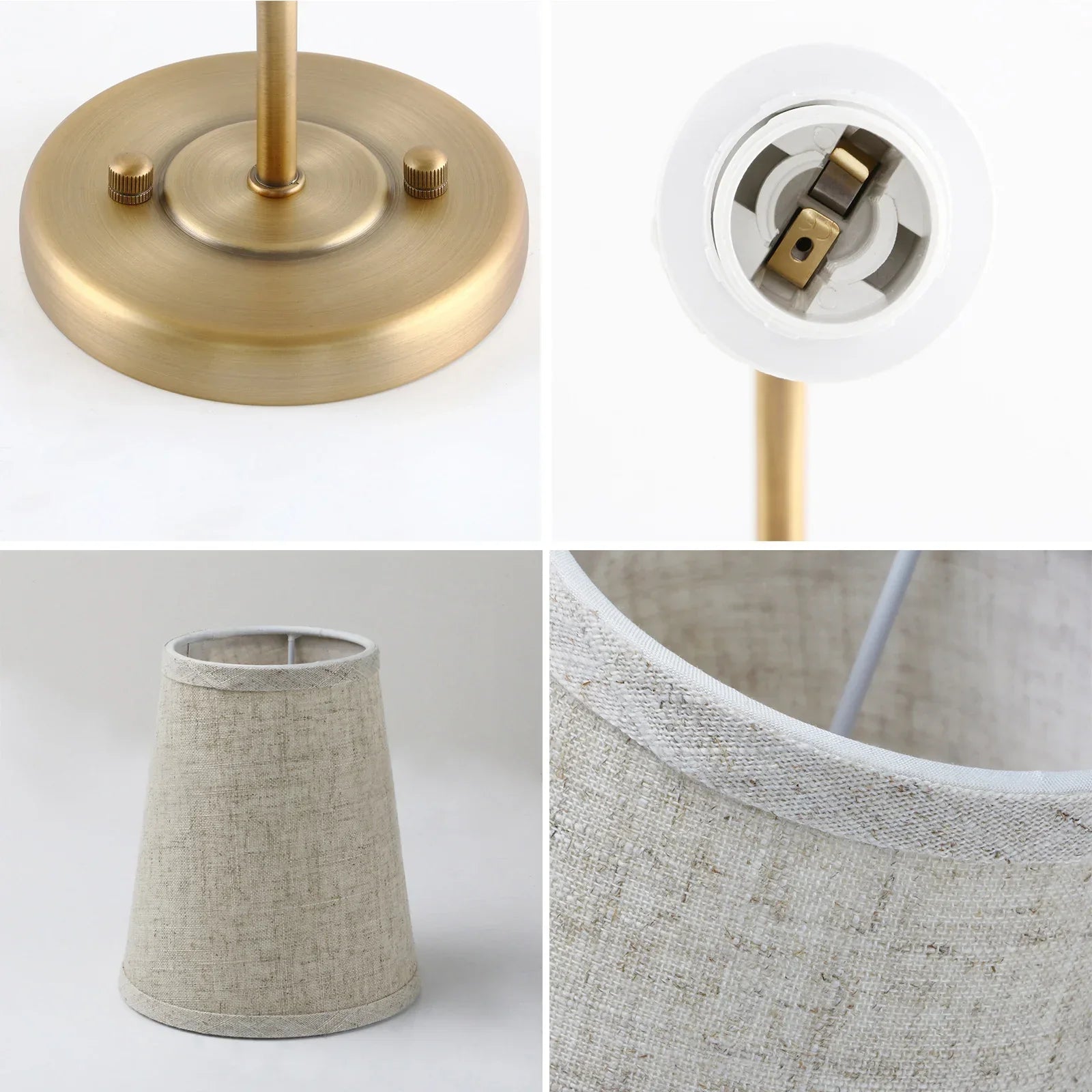 Classical Iron Wall Lamp with Fabric Shade Elegant Dual Light Mounted Fixture for Bedroom,