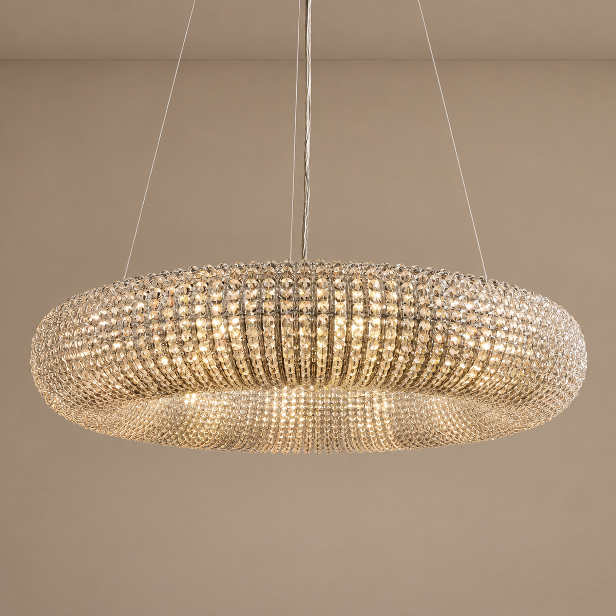 LAMPADARIO IN CRISTALLO ARGENTO | CLSC0951S