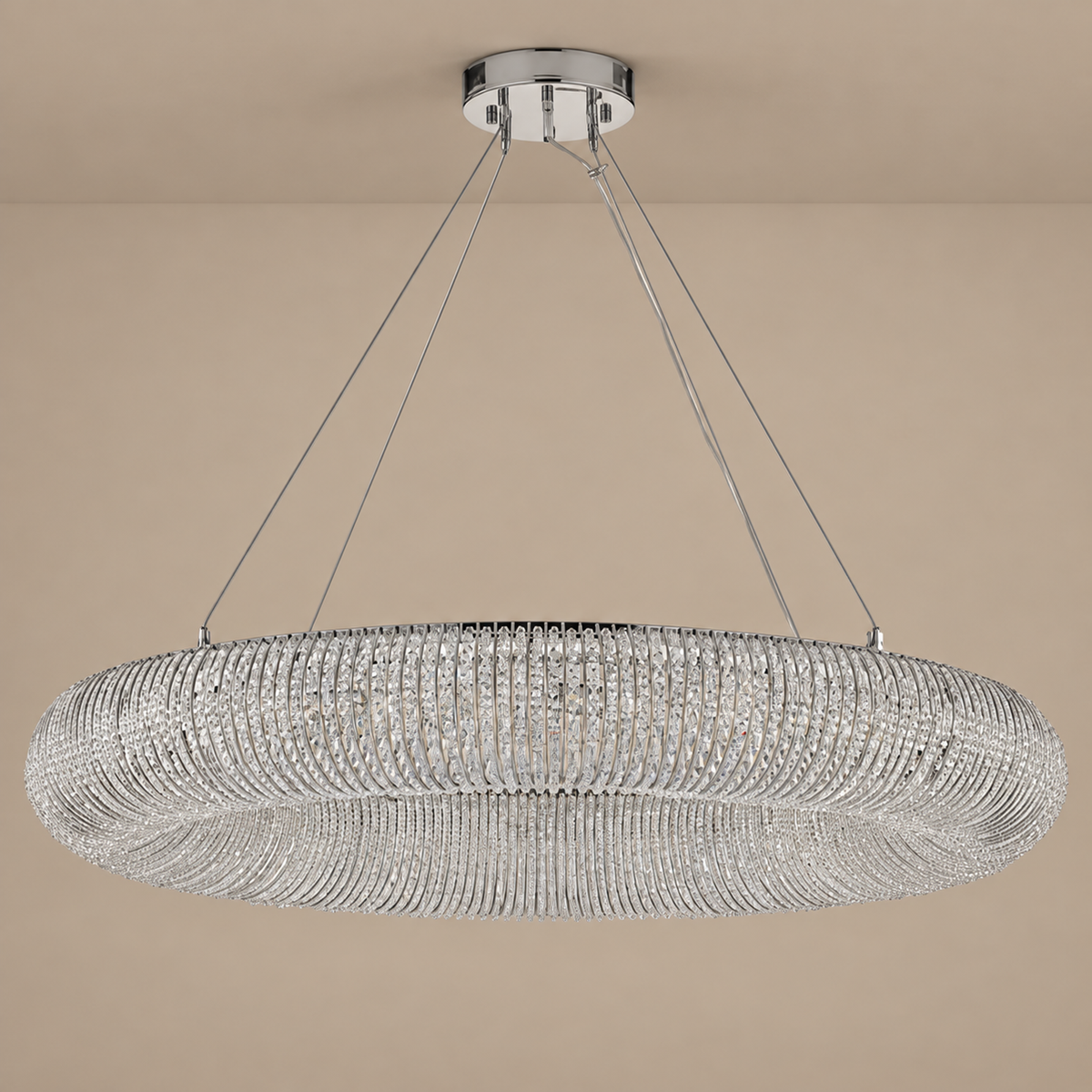 LAMPADARIO IN CRISTALLO ARGENTO | CLSC0951S