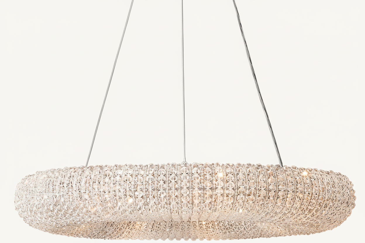 Contemporary Crystal Chandelier – Halo Led Pendant for Entryway Casalolalights Luxury Lamps for Interior Designers