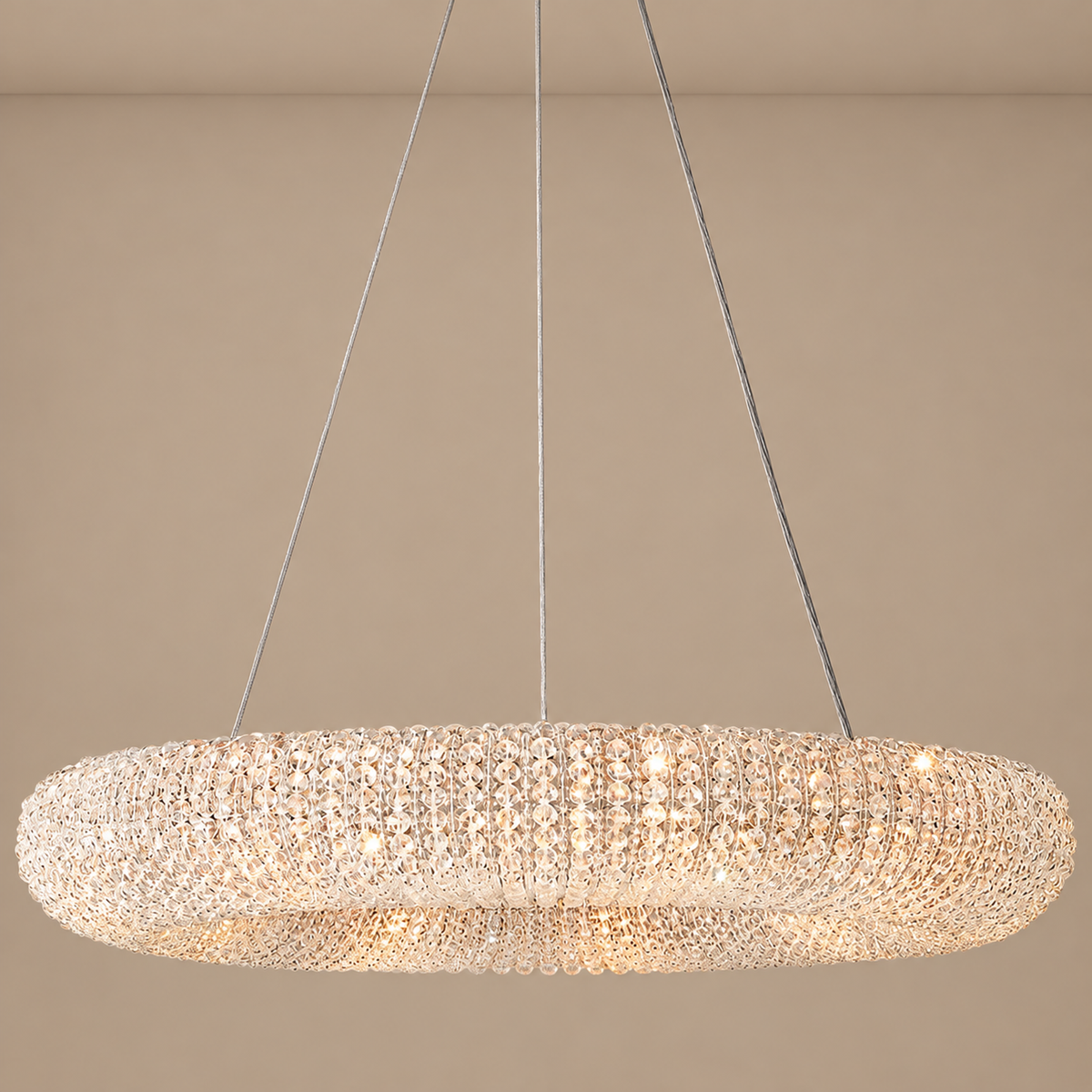 LAMPADARIO IN CRISTALLO ARGENTO | CLSC0951S