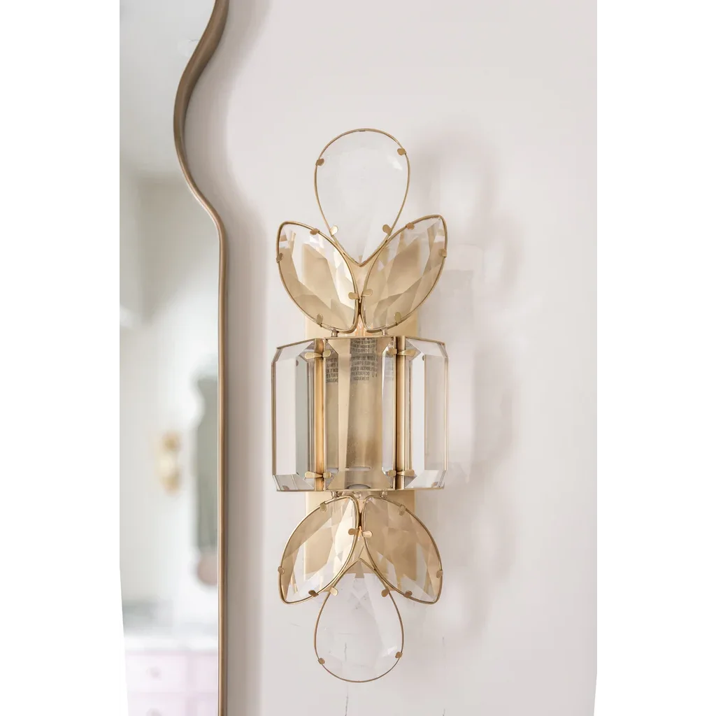 Luxury Crystal Wall Sconce – Silver Art Deco Light Fixture for High-end Interiors