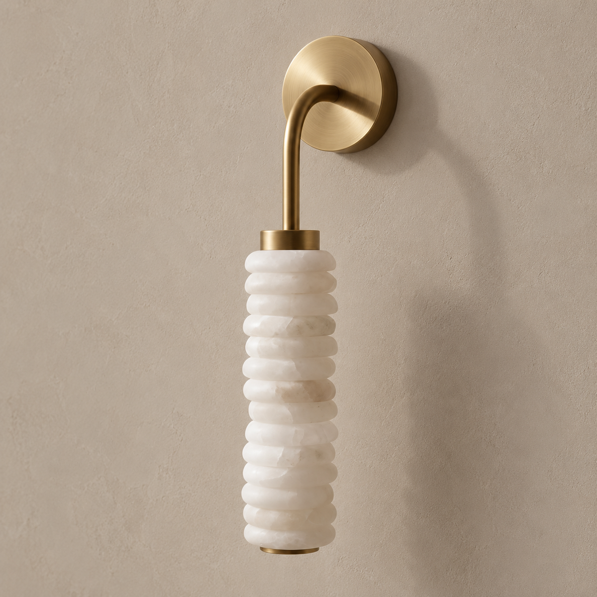 Single Alabaster Wall Sconce
