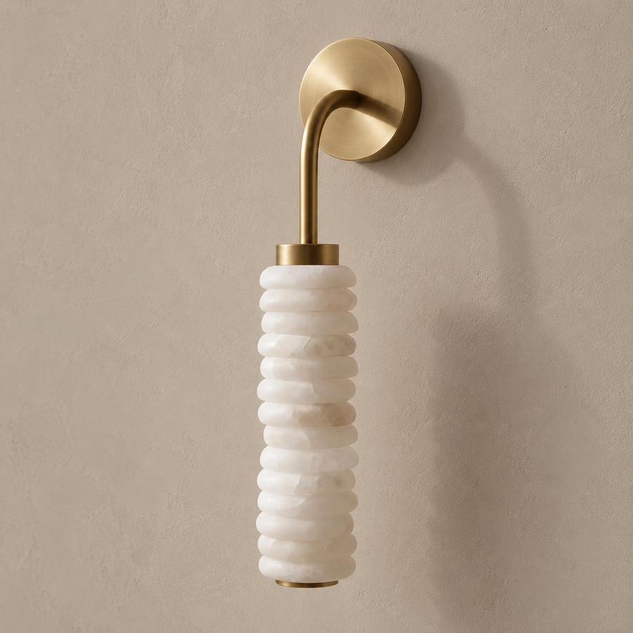 Single Alabaster Wall Sconce