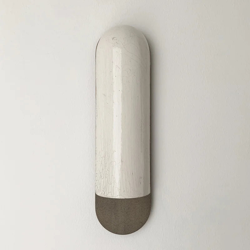 Single Crackled Ceramic Wall Sconce | Wabi Sabi Sculptural Light