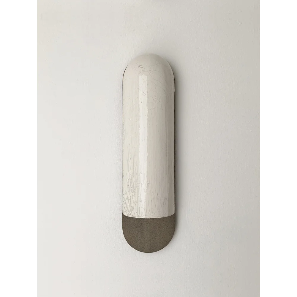 Single Crackled Ceramic Wall Sconce | Wabi Sabi Sculptural Light