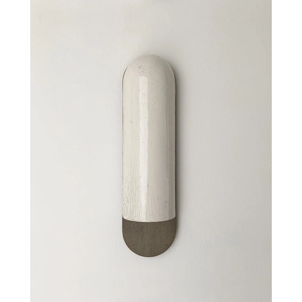 Single Crackled Ceramic Wall Sconce | Wabi Sabi Sculptural Light
