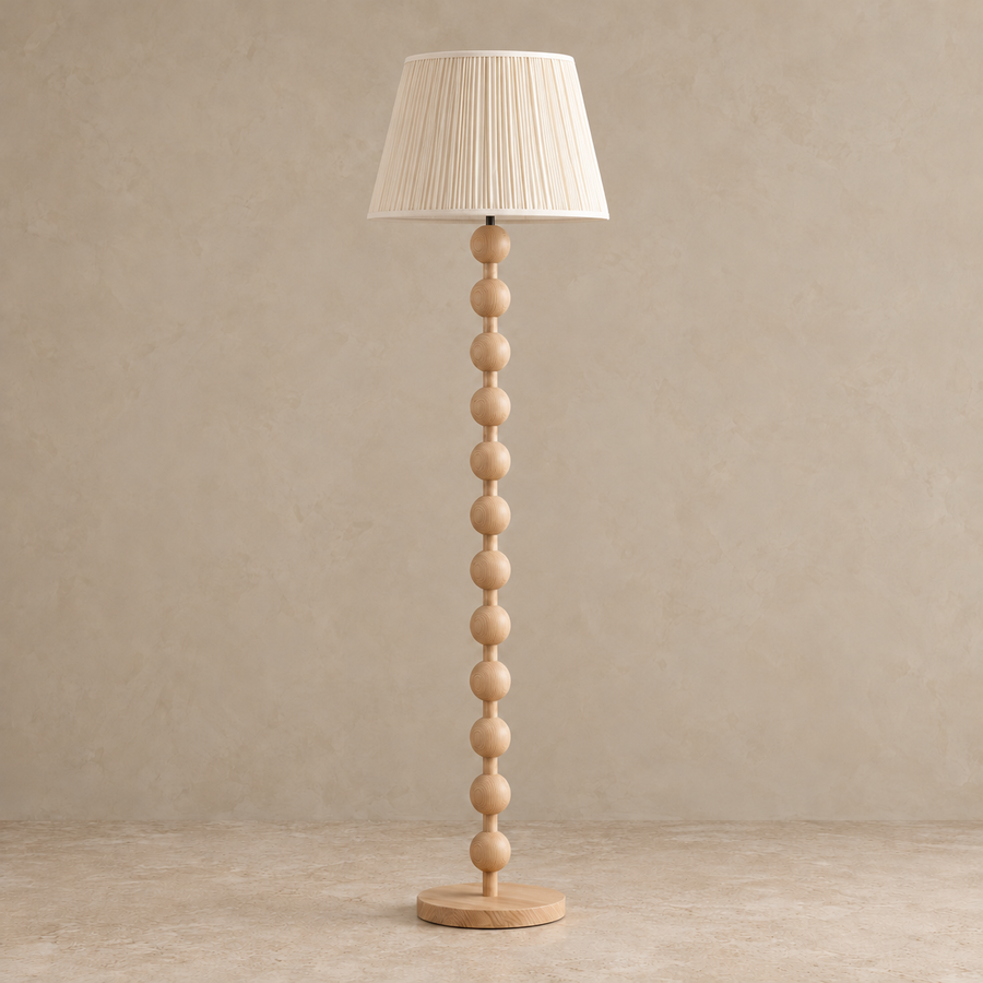 Sirmione Natural Wood Floor Lamp