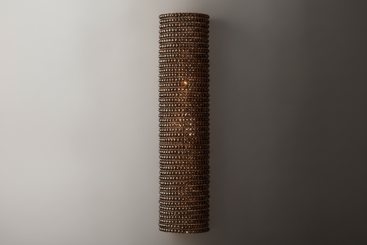 Amber Crystal Wall Sconce | Hand-cut K9 Column 53-90cm Art Deco Hallway & Dining Casalolalights Luxury Lamps