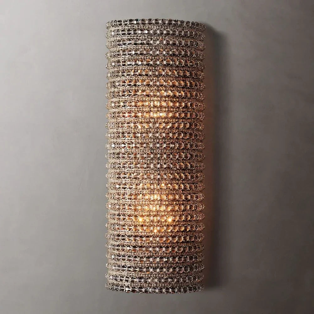 Luxury Crystal Ring Wall Sconces | Amber Beads Grand Modern Statement Light
