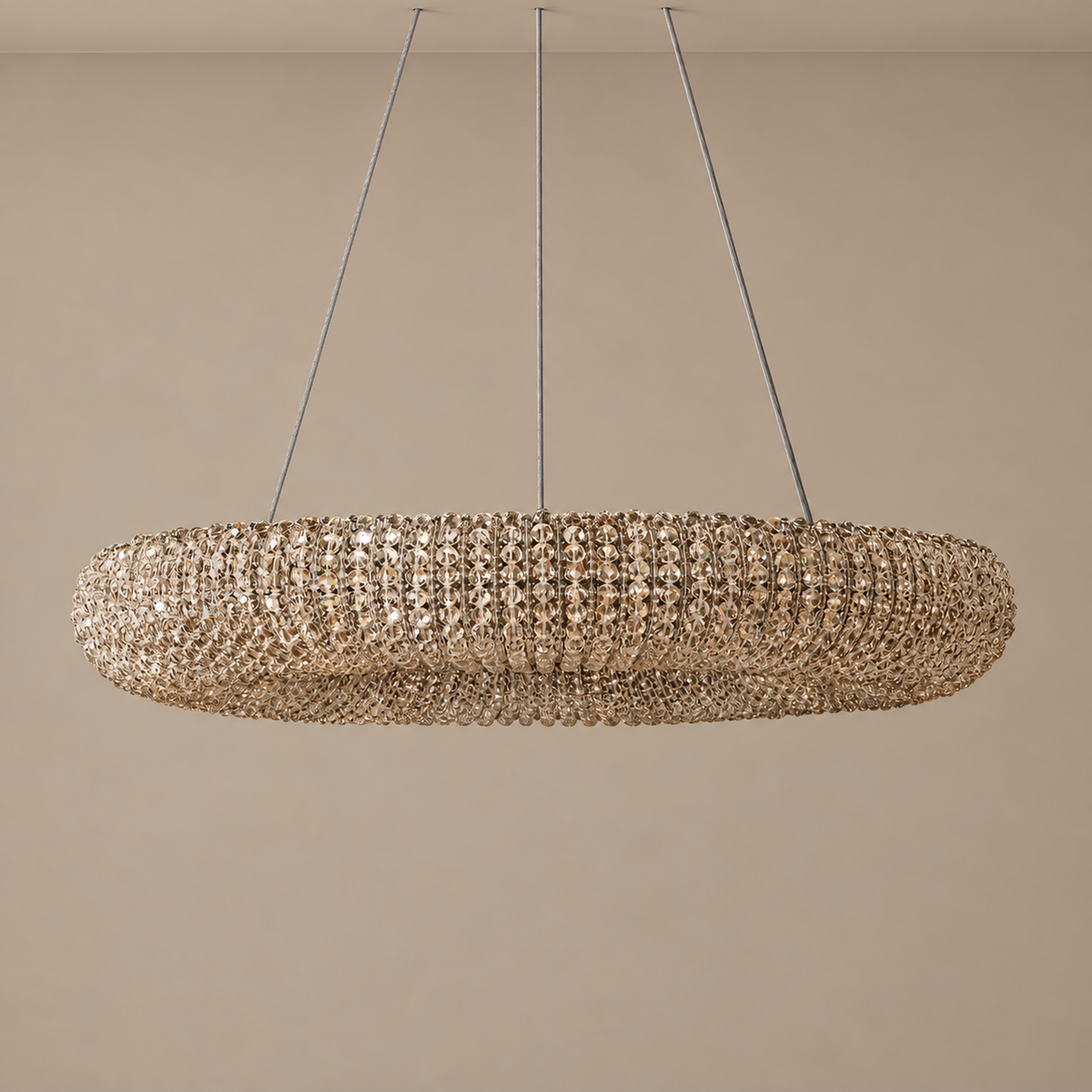 LAMPADARIO IN CRISTALLO FUMÉ | CLSC0951