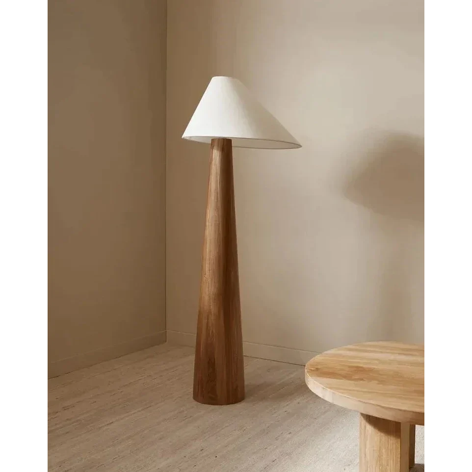 Solid Wood Floor Lamp 150cm | Tall Turned-wood Japandi Standing Wabi-sabi Living Room & Bedroom Casalolalights Luxury