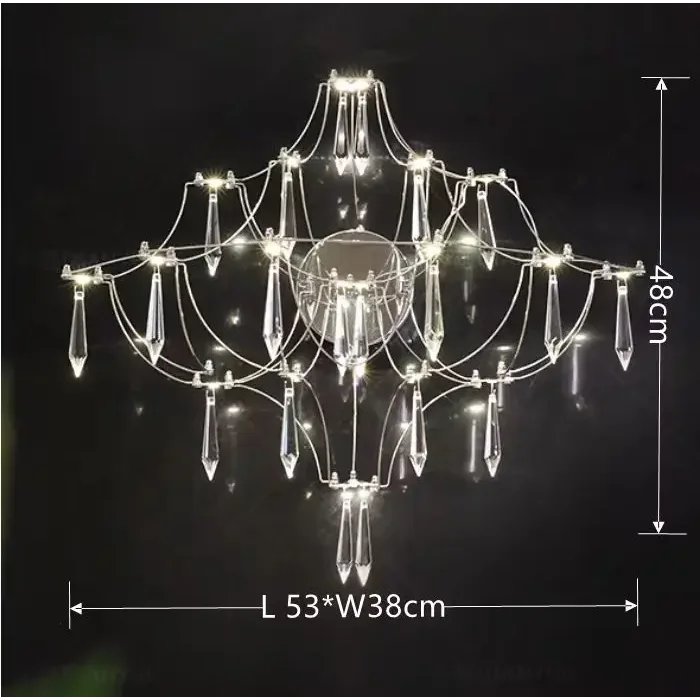 Starry Nights Crystal Chandelier Luxury Ceiling Lamp for Dining Room Kitchen Living