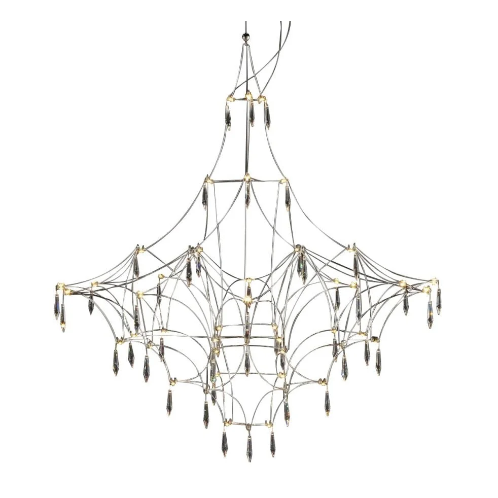 Starry Nights Crystal Chandelier Luxury Ceiling Lamp for Dining Room Kitchen Living
